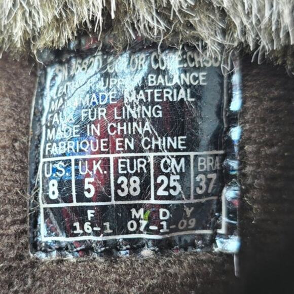 Skechers Suede Leather Brown Faux Fur Lining Zipper Lug sole Boots US Womens 8 - Picture 9 of 9